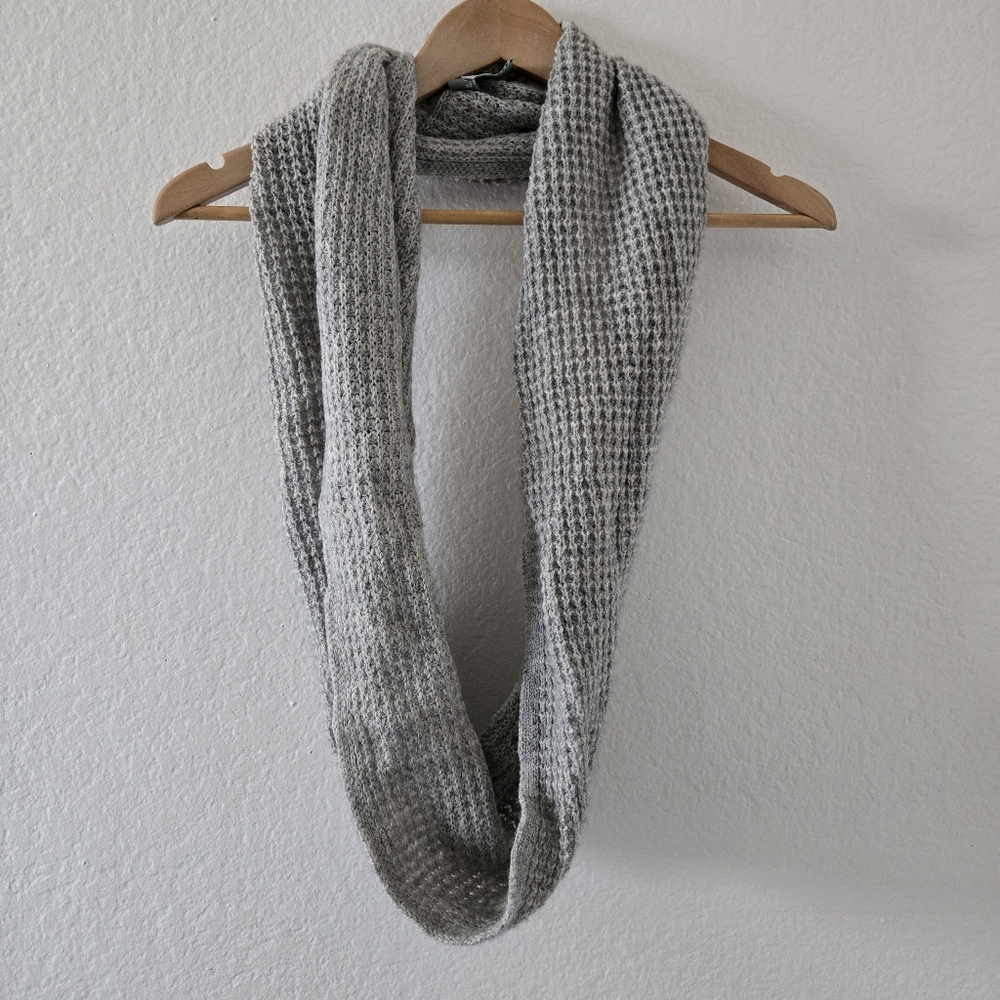 Celeste Grey Knit Infinity Scarf